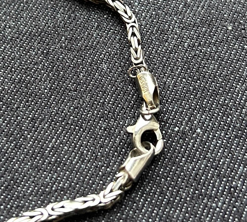 【NEW】シルバー925・ビザンチンチェーンナローブレスレット | 2枚目