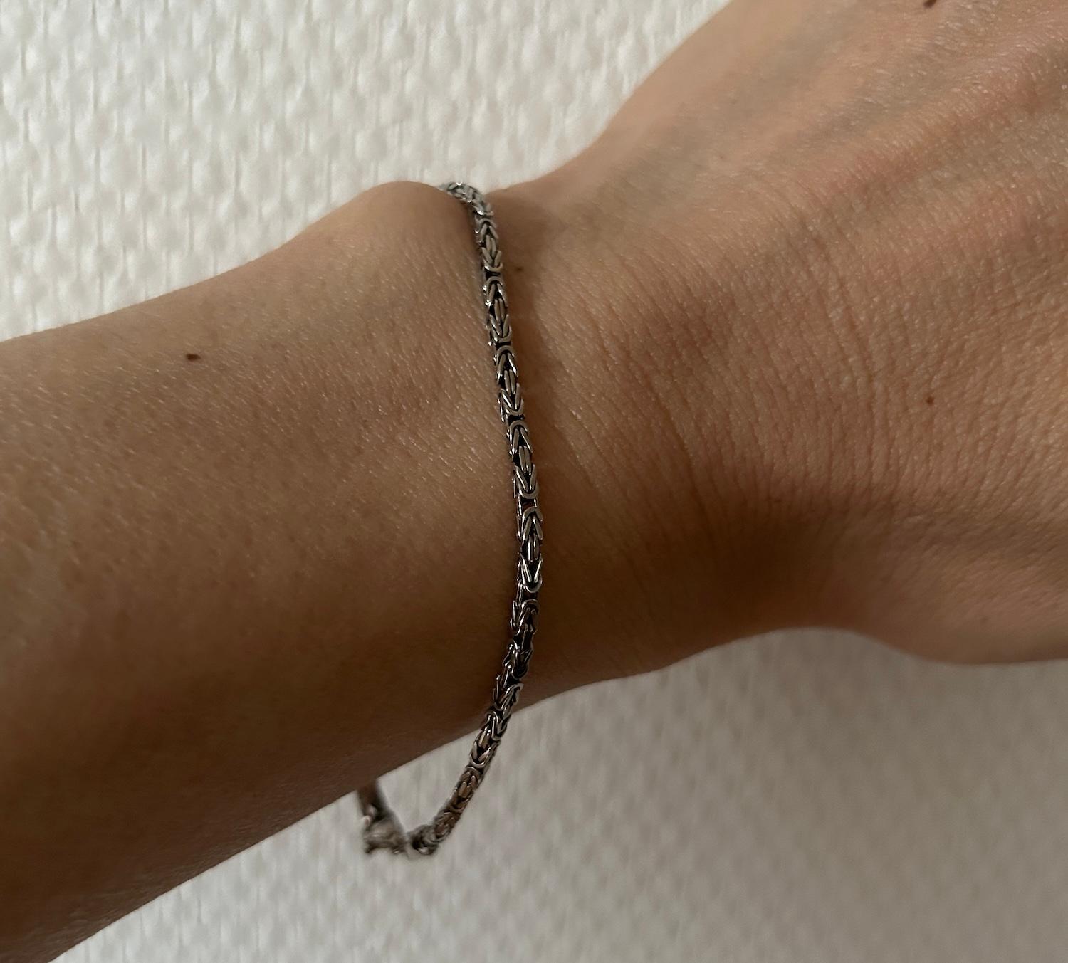 【NEW】シルバー925・ビザンチンチェーンナローブレスレット | 4枚目